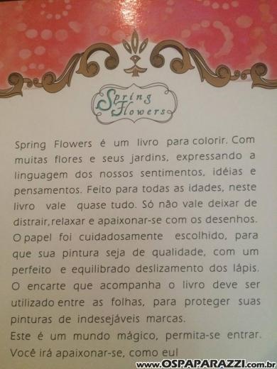 Rose Tomba lança o próprio livro para colorir - Spring Flowers