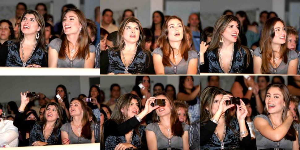 Michele Sampaio e Agda Queiroz em desfile