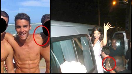 Daniel Cady com uma tatuagem no braço