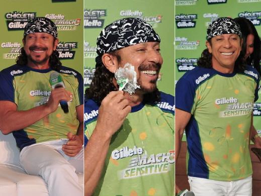 Compare o antes e o depois de Bell Marques com barba e sem barba