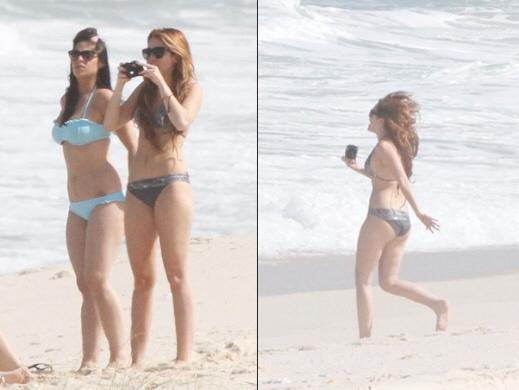 Miley Cyrus curte praia no Rio de Janeiro