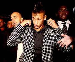 neymar santos terno xadrez
