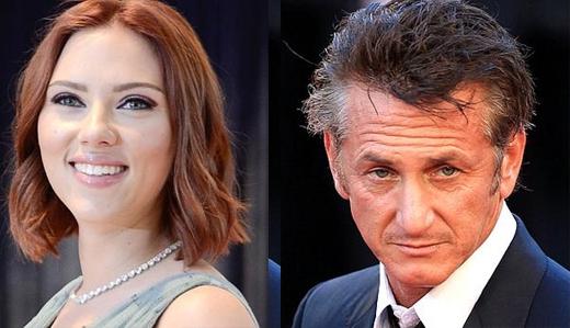 Aos 50 anos de idade, Sean Penn leva fora da belíssima Scarlett; é o segundo relacionamento 'famoso' que atriz termina
