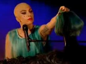 lady gaga careca peruca verde hair