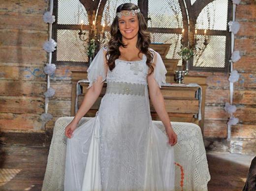 Açucena Bianca Bin vestido de noiva cabelo