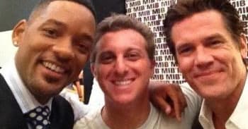 Em tom de mistério, Luciano Huck falou via Twitter sobre o encontro que teve com os astros Will Smith e Josh Brolin