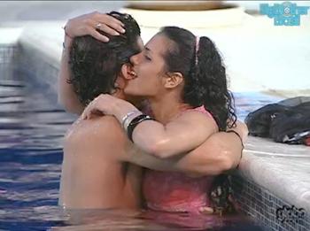 Fael e Noemí beijando BBB 12 Big Brother brasil 12