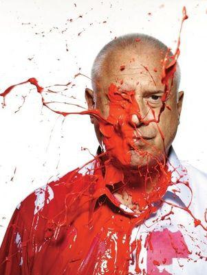 Antonio Fagundes e o filho, Bruno Fagundes, na peça Vermelho