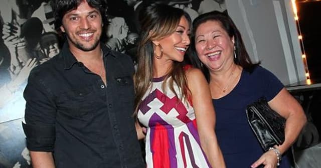 Sabrina Sato, Fábio Faria e Dona Kika mãe e namorado (Foto: Manuela Scarpa/ Photo Rio News)