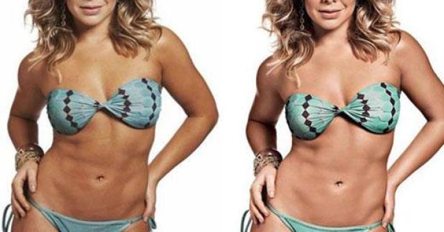 Fãs questionaram o uso do Photoshop em foto de Fernanda Souza de biquíni; atriz confessou o uso e exibiu nova foto