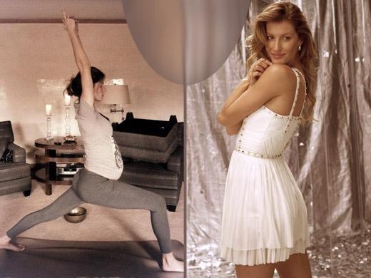 A modelo Gisele Bündchen divulga foto de sua barriga grávida para os fãs