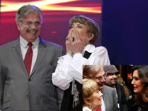 Tarcísio Meira, Glória Menezes e Fátima Bernardes