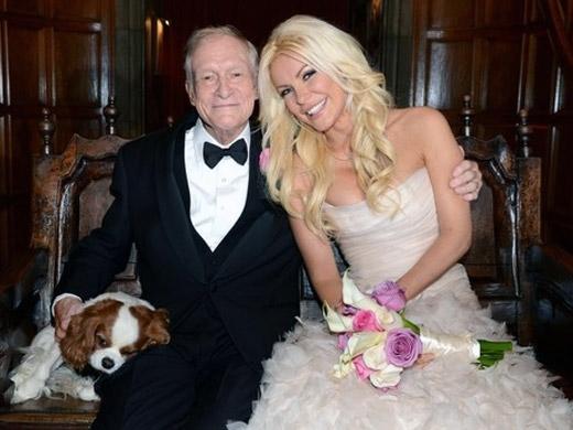Hugh Hefner e Crystal Harris vestidos de noivos