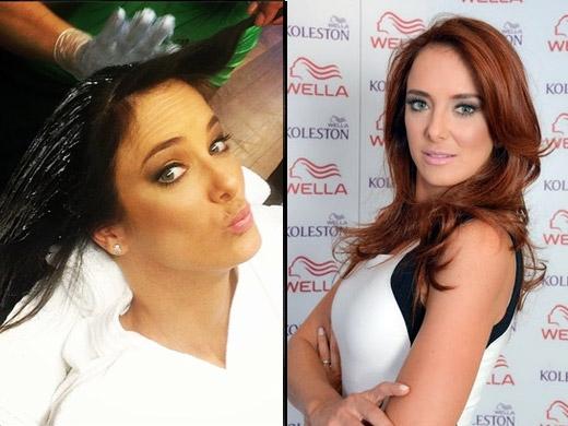 Mulher de Roberto Justos, Ticiane Pinheiro, fica ruiva para se apresentar no Carnaval da Sapucaí