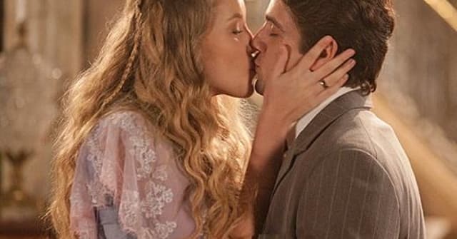 Albertinho e o beijo antes do casamento (Foto: TV Globo)