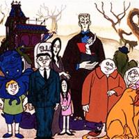 A Família Adamms: Gomez, Mortícia, Vandinha, Feioso, Tio Chico, Vovó, Mãozinha, Tropeço e Oito