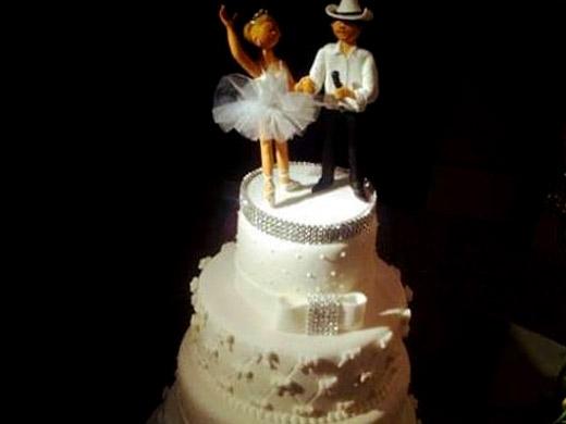 Bolo de casamento decorado