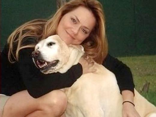 Vivianne Pasmanter e seu labrador Ayline