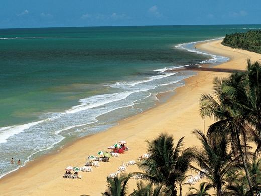 Vista da praia em Porto Seguro Bahia