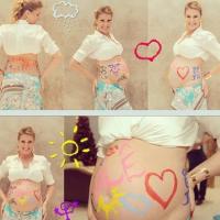 Ana Hickmann desenho na barriga