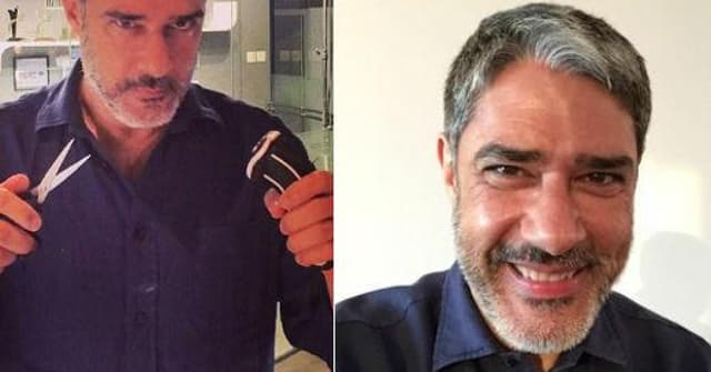 De férias, apresentador do Jornal Nacional interage com fãs sobre corte da barba