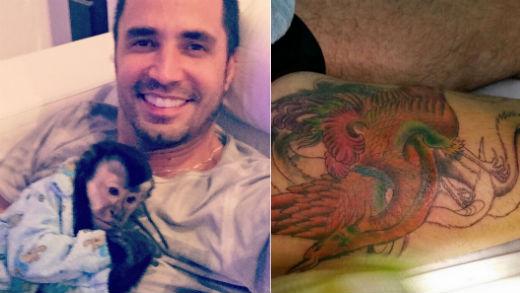 Cantor Latino mostra fotos das tatuagens que têm no corpo; separação de Kelly Key foi em 2002