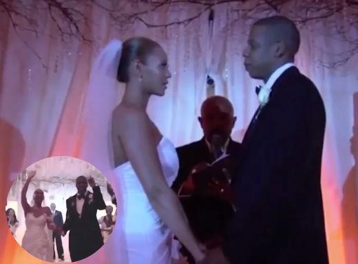 Beyoncé e Jay-Z casamento vestido de noiva