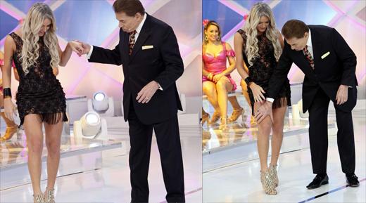 Programa do Silvio Santos tem mais uma cena ousada no SBT com elogio ao corpo perfeito