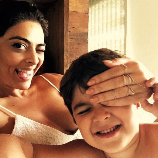 Juliana Paes e filho Pedro