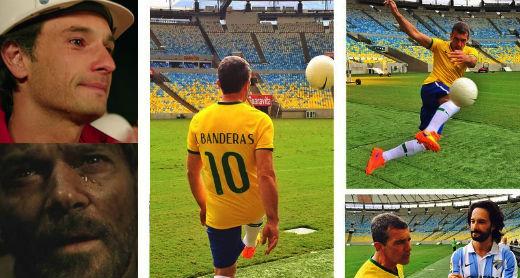 Fotos de Rodrigo Santoro e Antonio Banderas no Maracanã ganham destaque e fãs aguardam longa