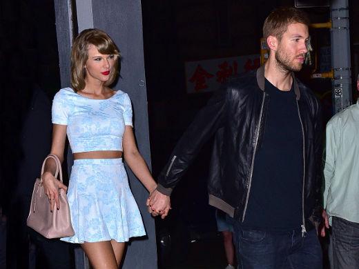 Calvin Harris e Taylor Swift namorando paparazzi
