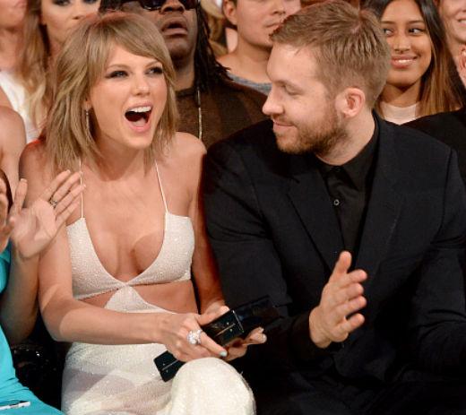 Calvin Harris e Taylor Swift namorando paparazzi
