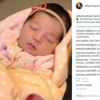 Kelly Maria utilizou o Instagram para mostrar fotos da filha