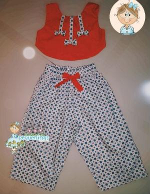 calça pantalona para meninas Duas Pequeninas