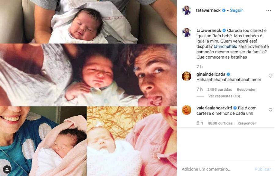 Clara Maria bebê filha de Tatá Werneck e Rafael Vitti