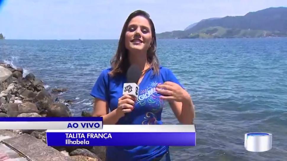 Talita França no Carnaval Vanguarda repórter da Globo