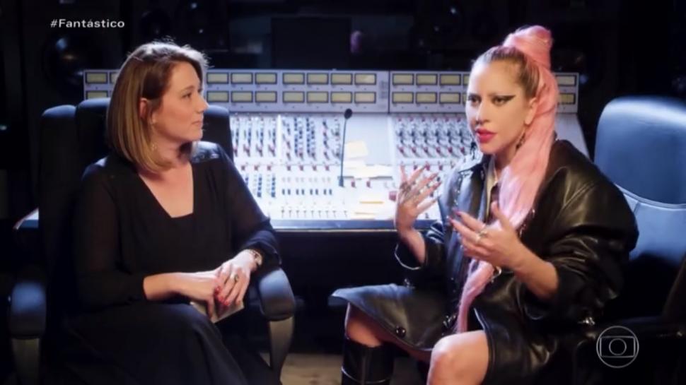 Lady Gaga em entrevista ao Fantástico na Globo