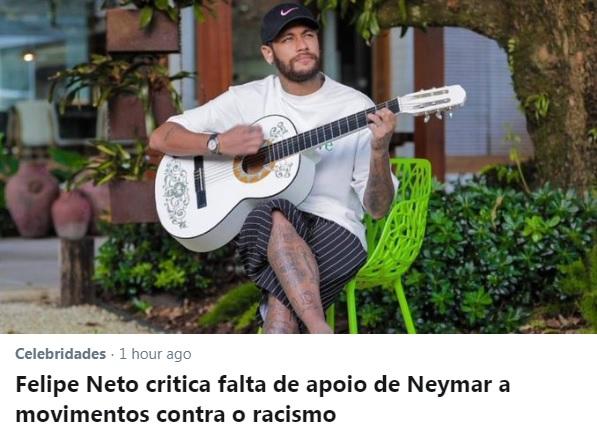 Felipe Neto critica Neymar e vai parar no Trending Topics do Twitter