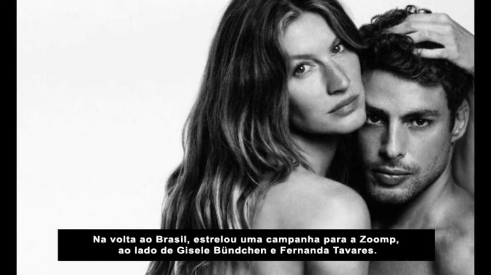 Cauã Reymond e Gisele Bündchen em campanha de moda