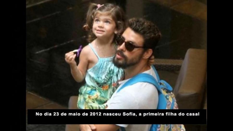 Papai Cauã Reymond com a filha Sofia