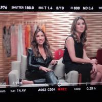 Rebeca Abravanel e irmã Patrícia Abravanel nos bastidores de comercial
