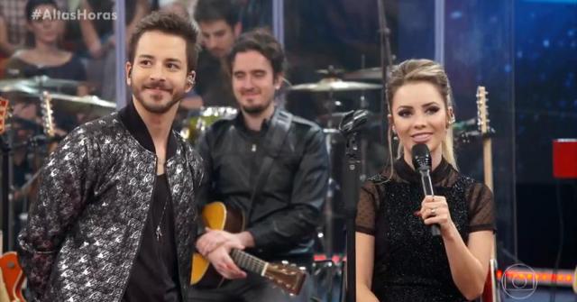 Sandy e Junior no Altas Horas e na Globoplay (Foto: Reprodução/ Globoplay)