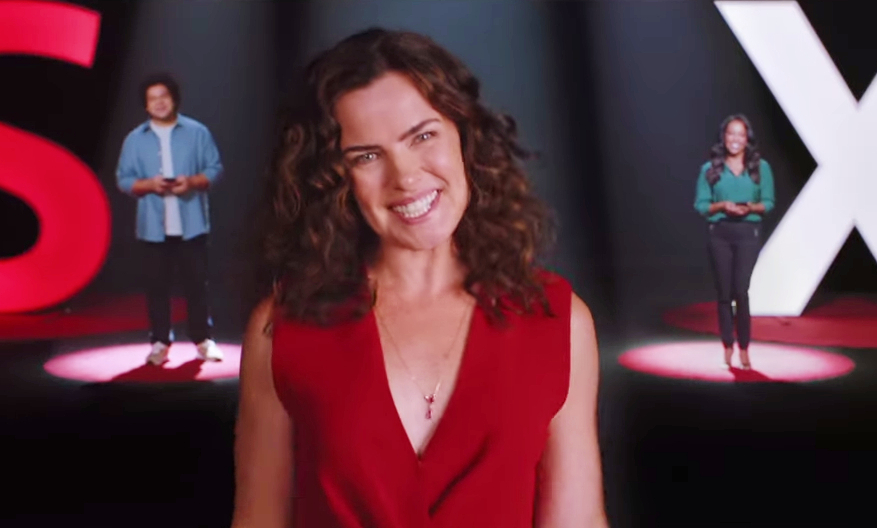 Ana Paula Arósio no comercial do Santander na Globo