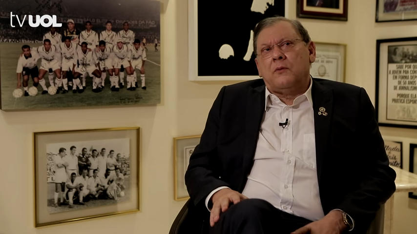 Milton Neves em entrevista sobre biografia no UOL (Foto: Reprodução/ UOL)