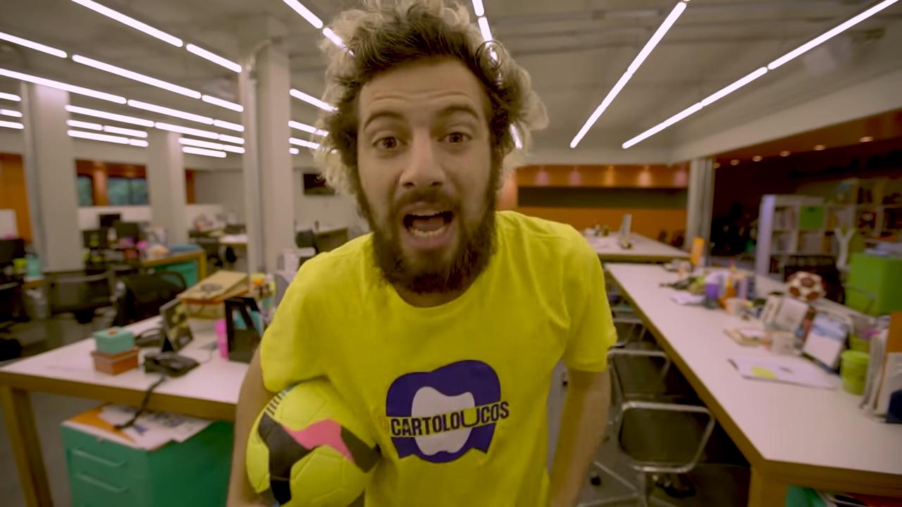 Lucas Strabko Cartolouco na Globo (Foto: Reprodução/ YouTube)