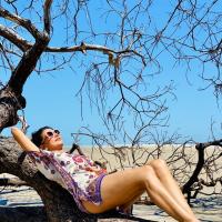 Fotos de Mariana Felício em resort com praia na Bahia