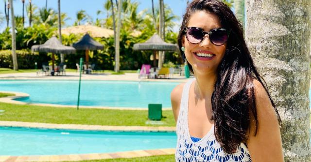 Acompanhe galeria de fotos de Mariana Felício em resort de luxo na Bahia; ela viajou sem os filhos e o marido, Daniel Saullo