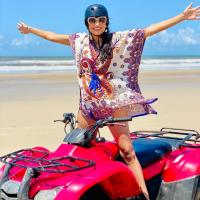 Fotos de Mariana Felício em resort com praia na Bahia