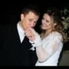 Daiana Garbin e Tiago Leifert no casamento