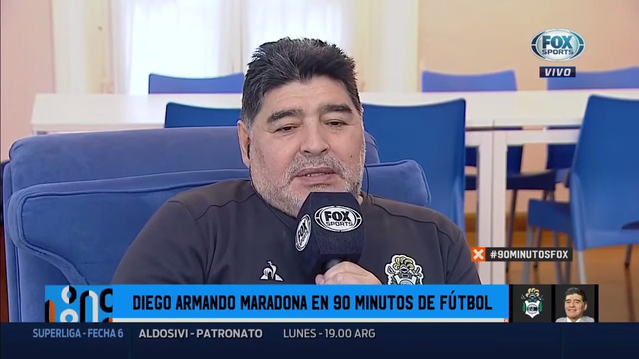 Diego Maradona em entrevista na Fox